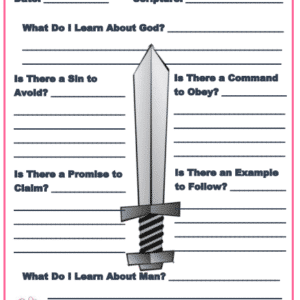 the SWORD Bible study method worksheet
