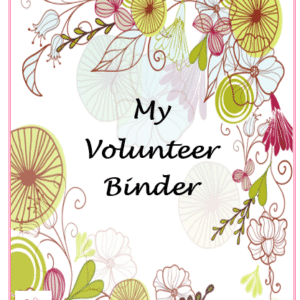 My volunteer binder flower image
