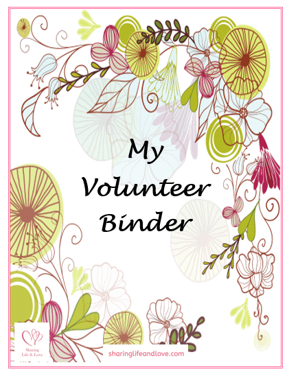 My volunteer binder flower image