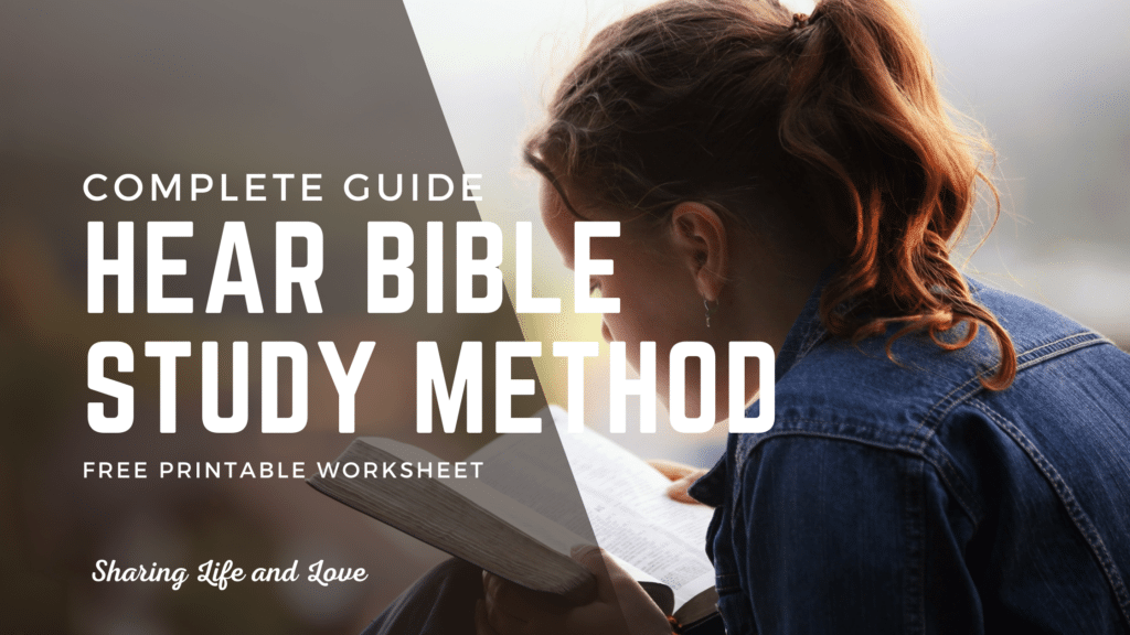 the HEAR bible study method - woman studying the bible