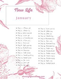 Sharing Life and Love 12-Month Bible Reading Plan