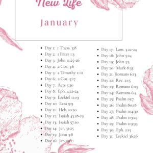 Sharing Life and Love 12-Month Bible Reading Plan