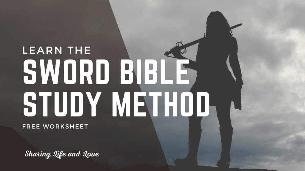 the sword bible study method with young girl and sword in image