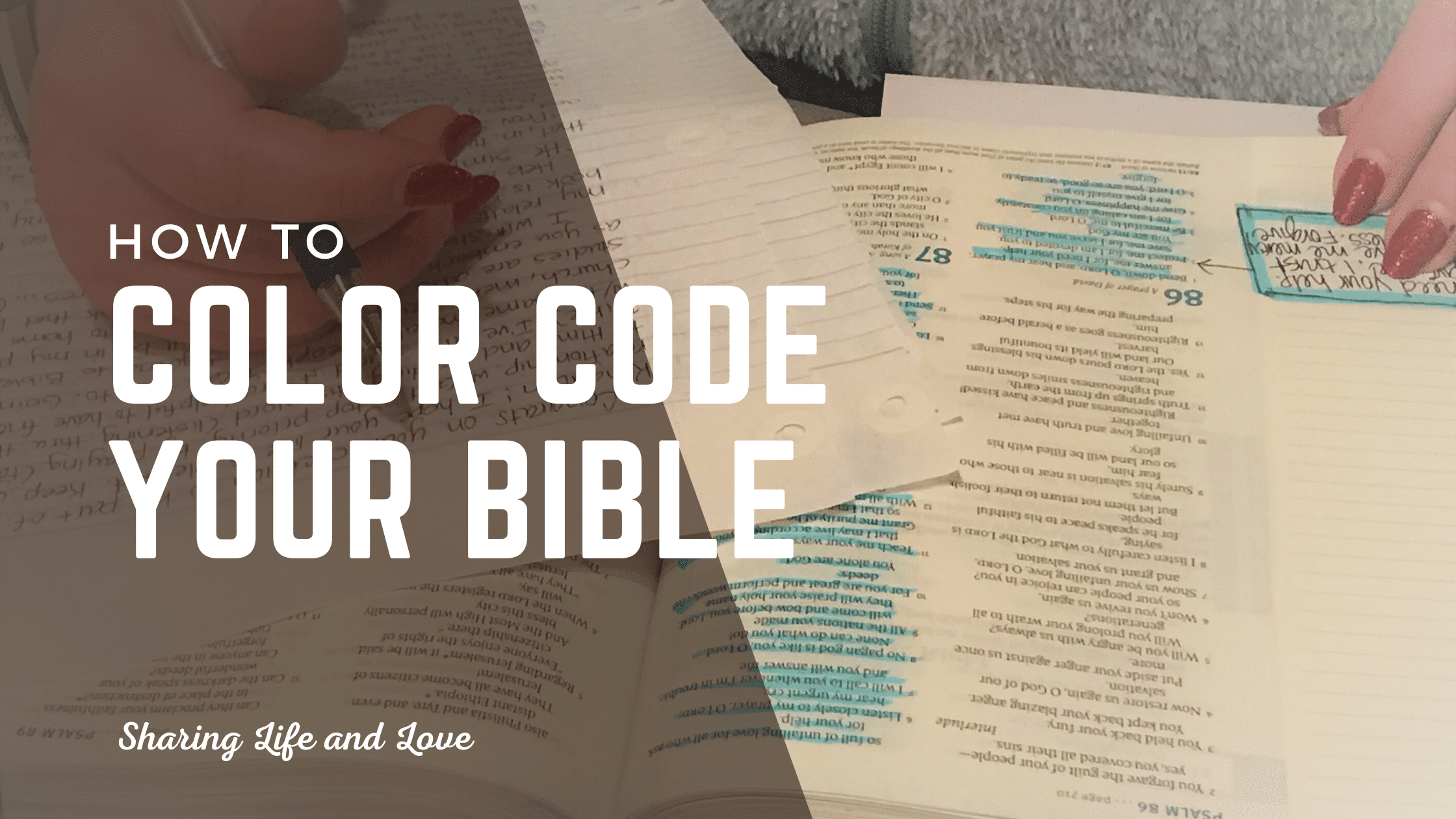 How to Create and Use a Bible Highlighting System - Ladies Drawing