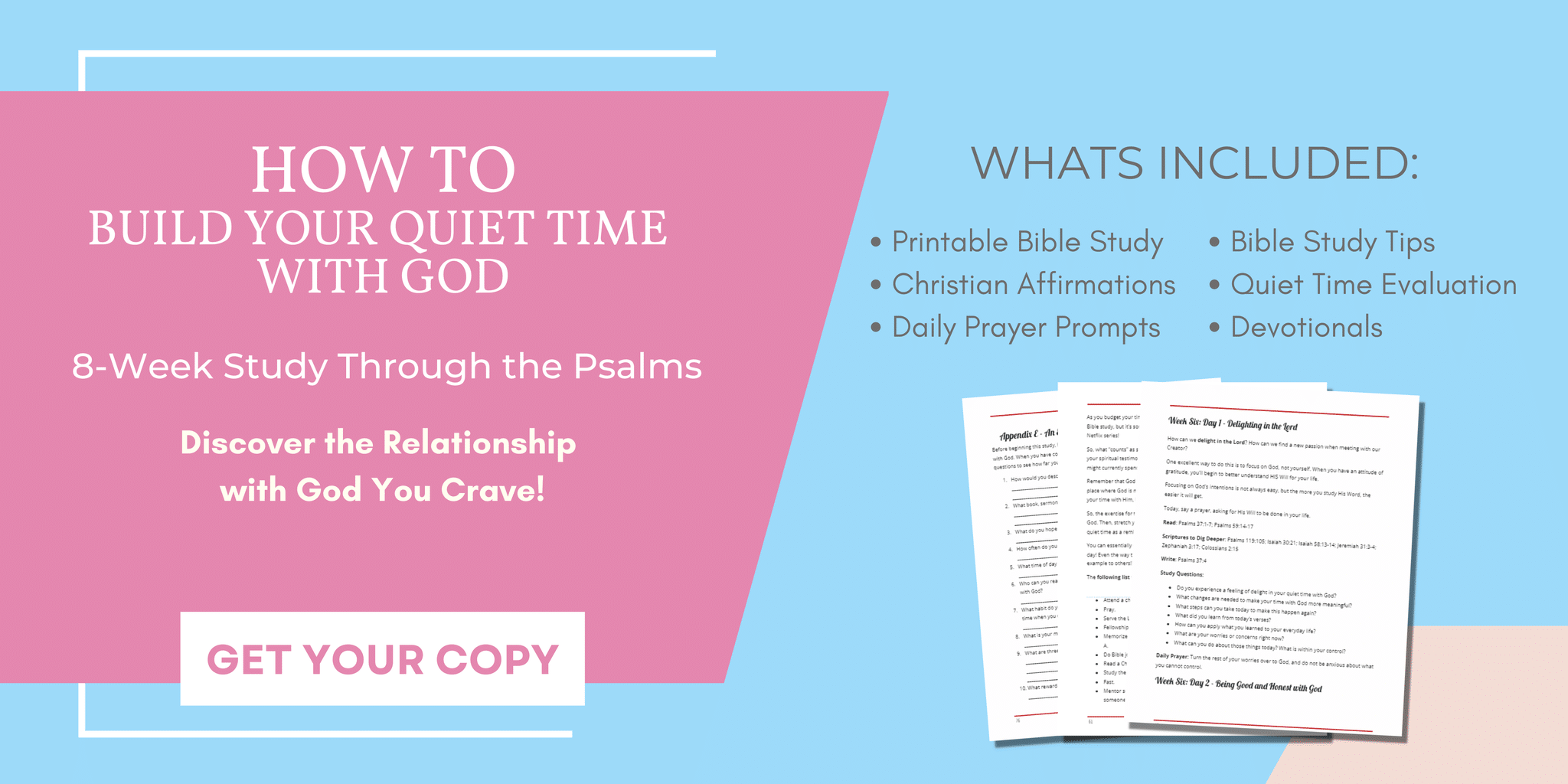 details of the pslams bible study sold on Gumroad. how to have a quiet time with God