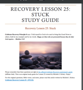 Recovery lesson 25 Stuck