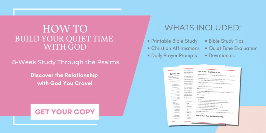 how to build your quiet time with God image with details included