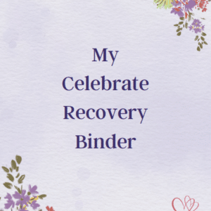 Celebrate Recovery binder cover set - beautiful binder cover and back