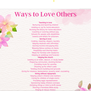 beautiful list ways to love others printable pdf