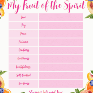 fruit of the spirit worksheet