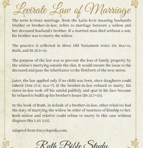 levirate law of marriage printable