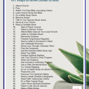 ways to grow closer to god printable