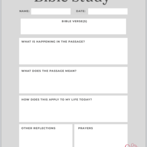 inductive bible study worksheet