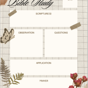 Butterfly SOAP Bible Study